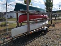 BMCC Lot of 3 Canoes and Trailer