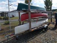 BMCC Lot of 3 Canoes and Trailer